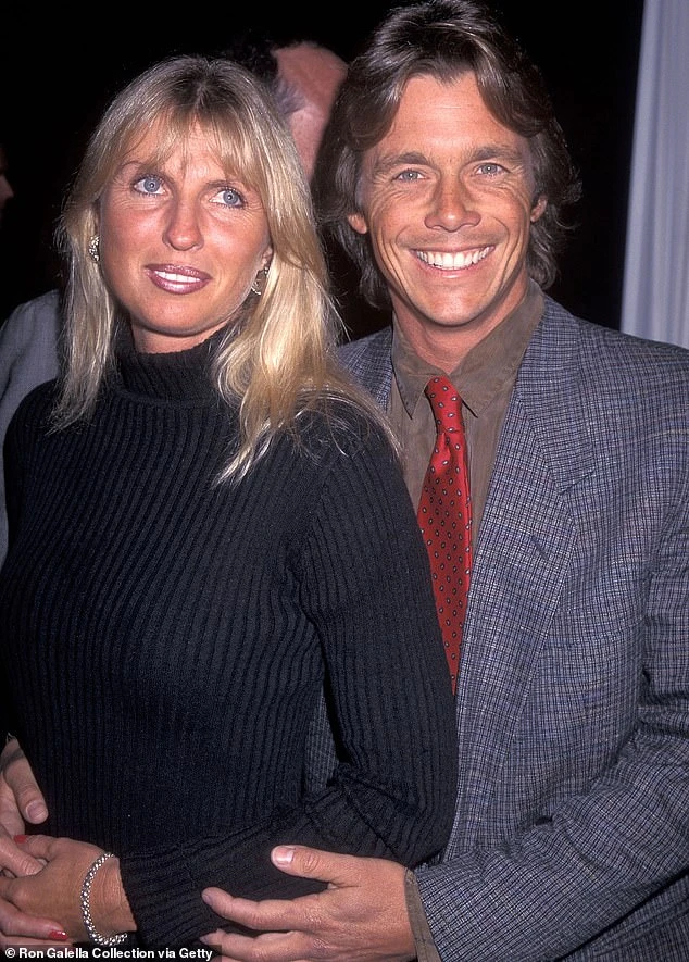 The way they were: he married Australian actress Lynn Weber in 1985 and before divorcing they had children Brittany and Grant;  Christopher and Lynn are pictured in 1996