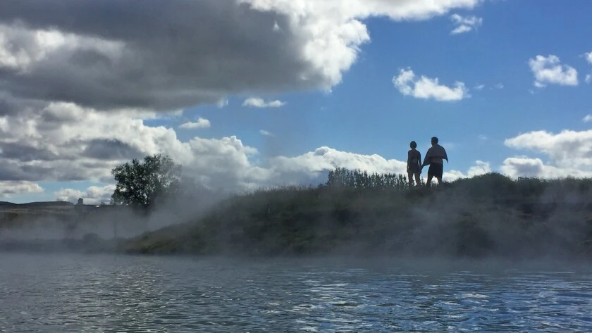 The secret lagoon in Iceland.