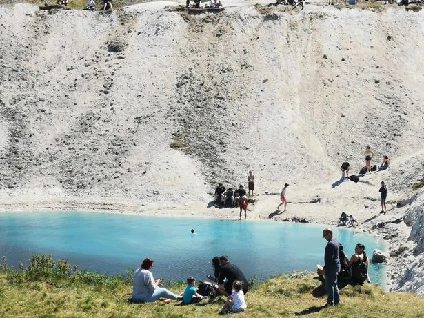The summer season sees regular crowds gather at the toxic pool