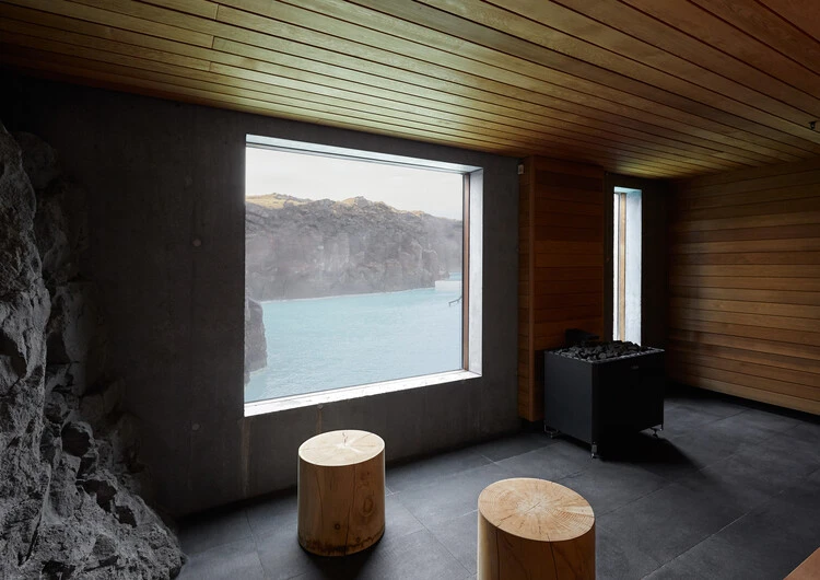 The Retreat at Blue Lagoon Iceland / BASALT Architects - Interior photography, bathroom, windows, chair, beam