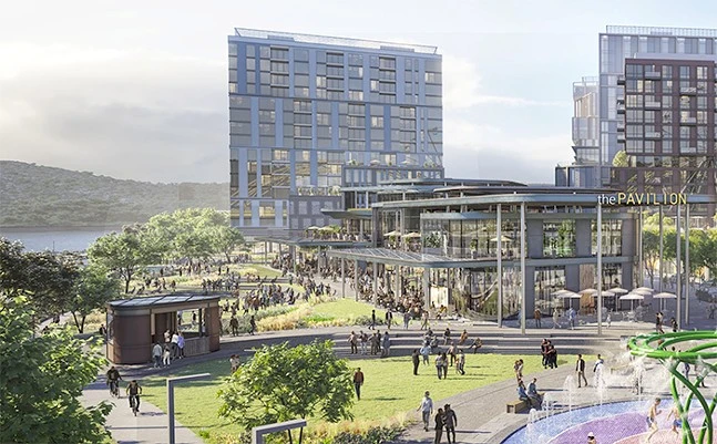 Rendering of the green space plan of the Millcraft pavilion as part of its Esplanade pour Chateau development project - IMAGE: COURTESY OF MILLCRAFT