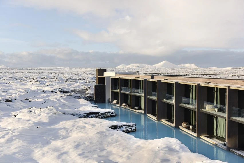 The Retreat at Blue Lagoon Iceland is a 62-room resort built into the lava formations and turquoise geothermal pools of Iceland's Blue Lagoon Resort.